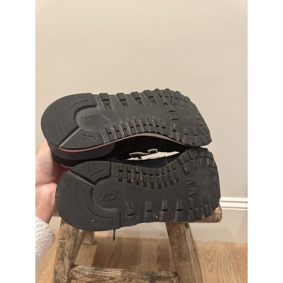 New Balance 574 Black Gray Neon Pink Suede Mens 9.5 Womens 11 VGUC Sneaker Encap - Picture 9 of 13